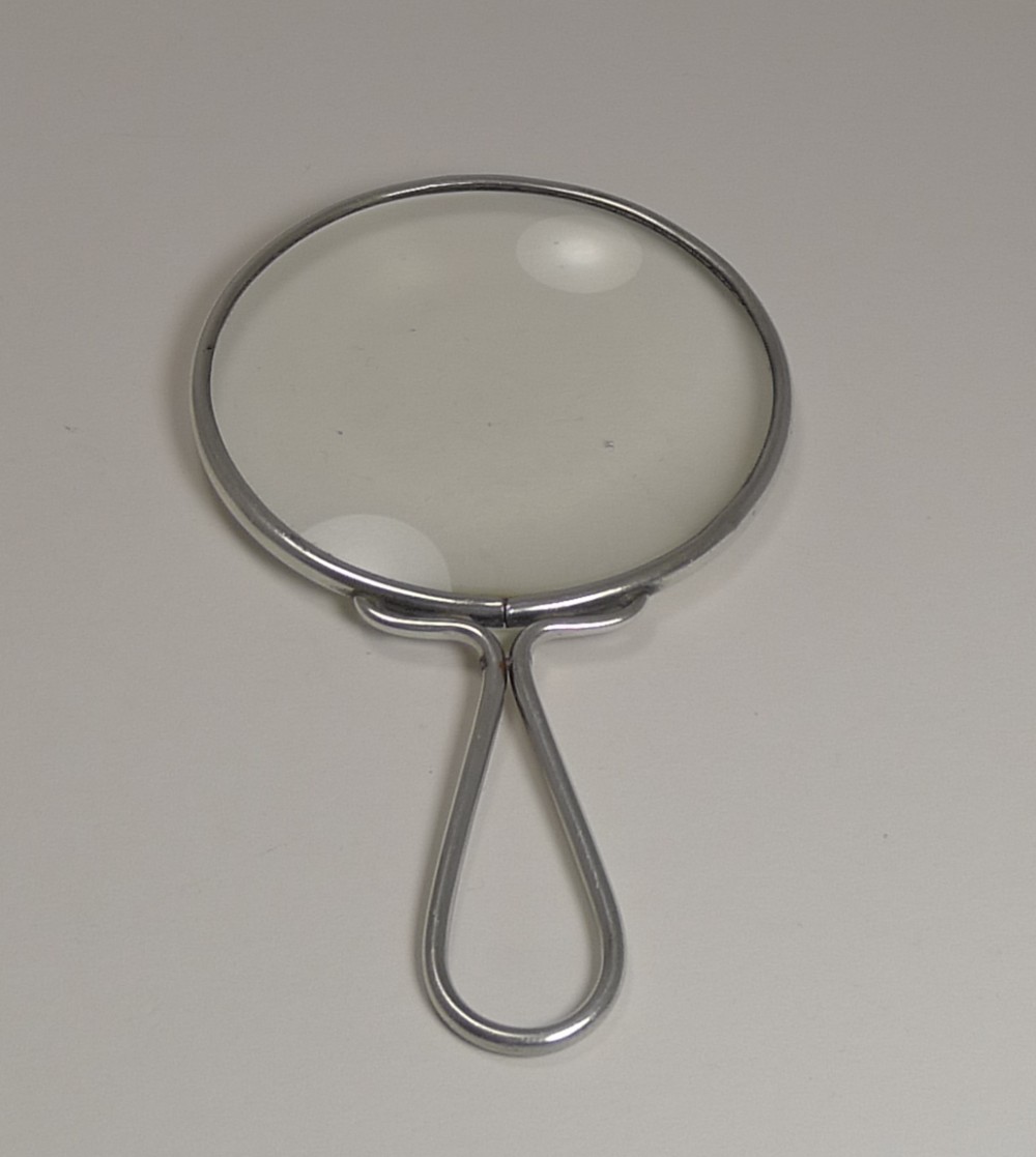 English Sterling Silver Magnifying Glass by Sampson Mordan - 1925