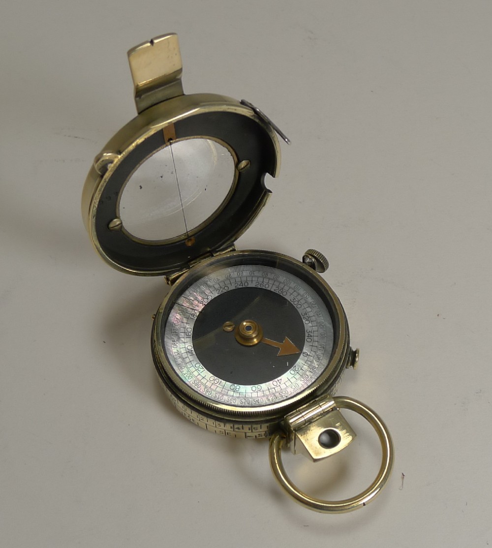 WW1 1918 British Army Officer's Compass - Verner's Patent MK VIII 