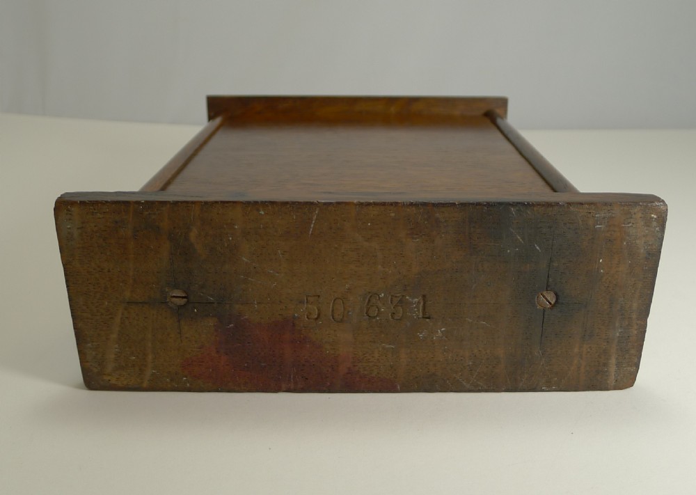 Large Antique English Oak Perpetual Desk Calendar c.1900 View VI
