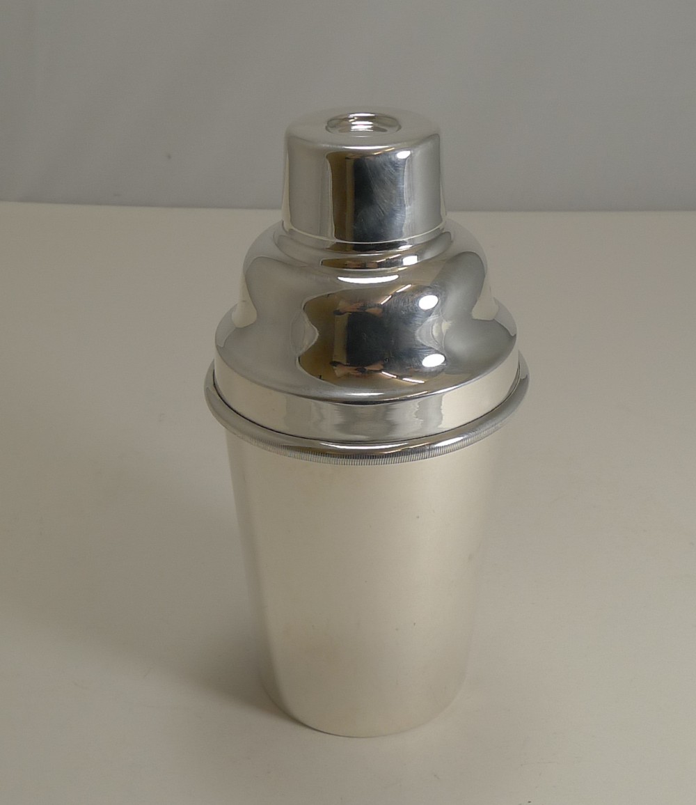 Art Deco Vintage Silver Plated Cocktail Shaker by Mappin and Webb - Ice Breaker.