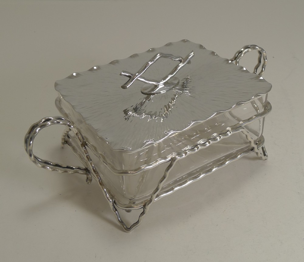 Antique English Hukin and Heath Butter Dish c.1880