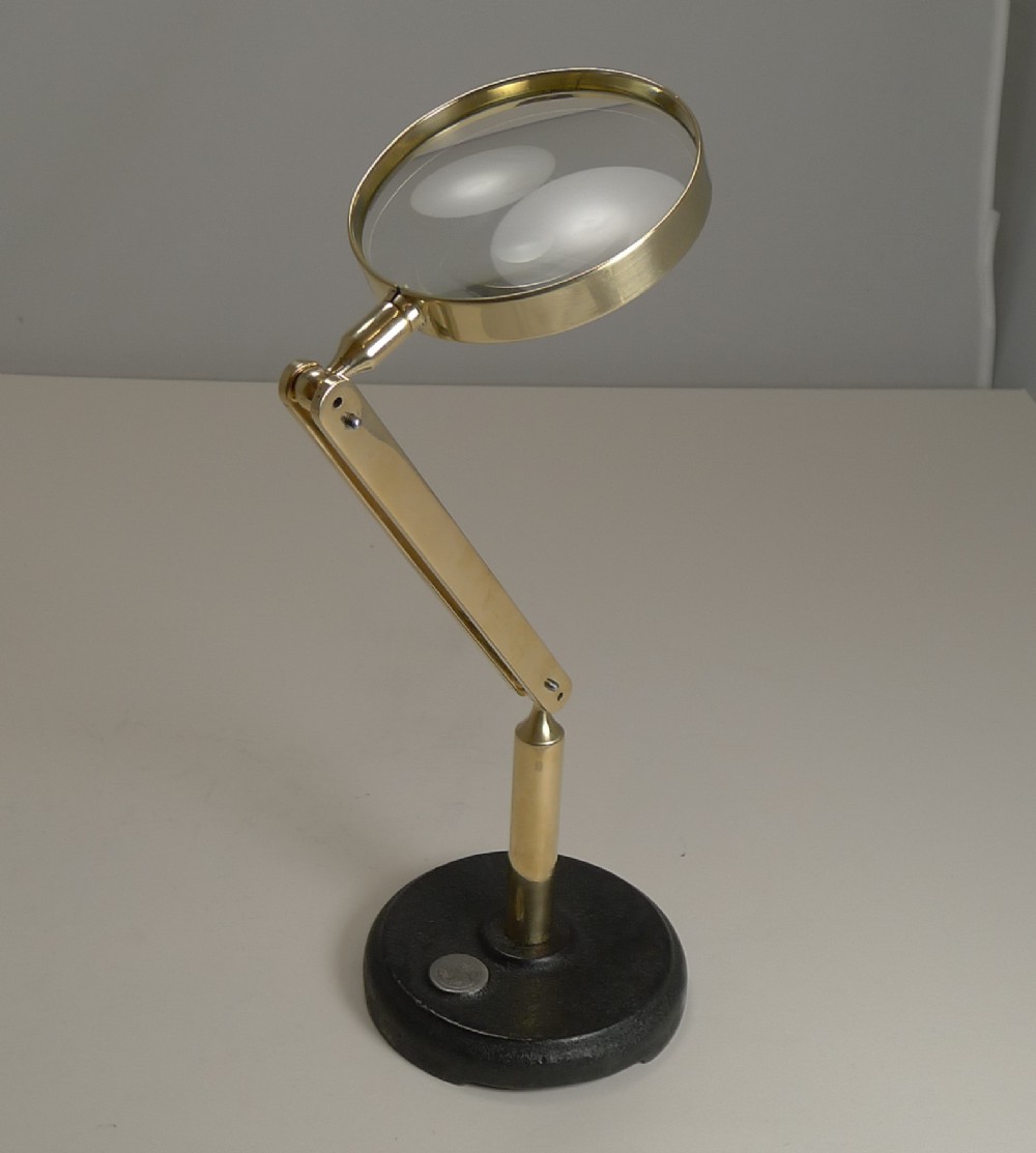 Vintage English Reticulated Magnifying Glass by C. Baker, London c.1930