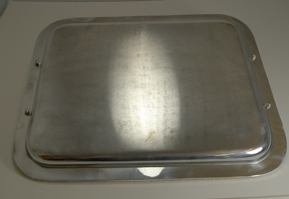 Vintage Christian Dior Silver Plated Serving Tray c.1970 View XI