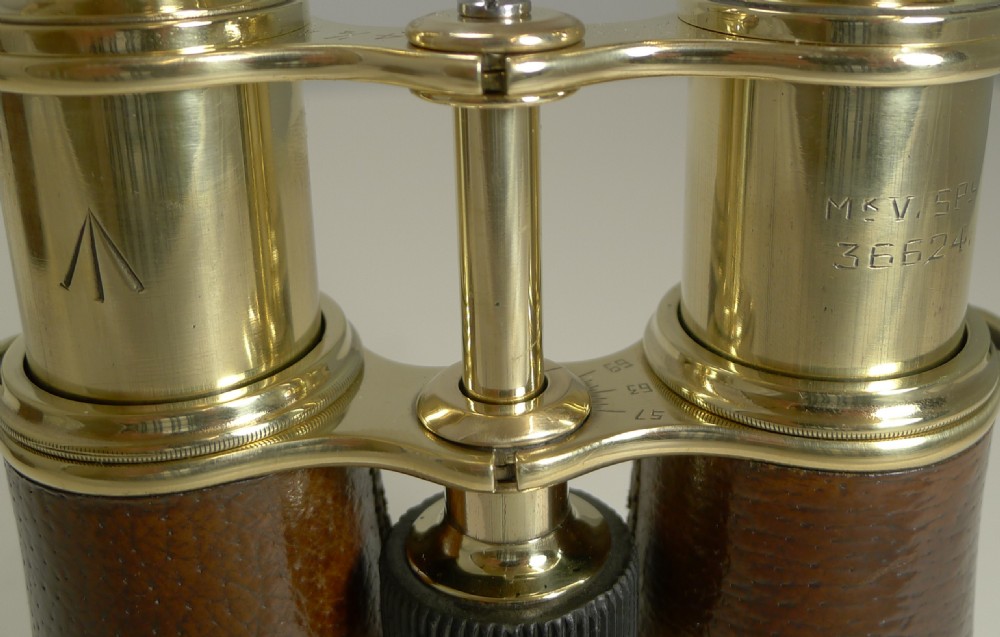 WW1 Issued Antique French Binoculars Signed L. Petit, Paris View V