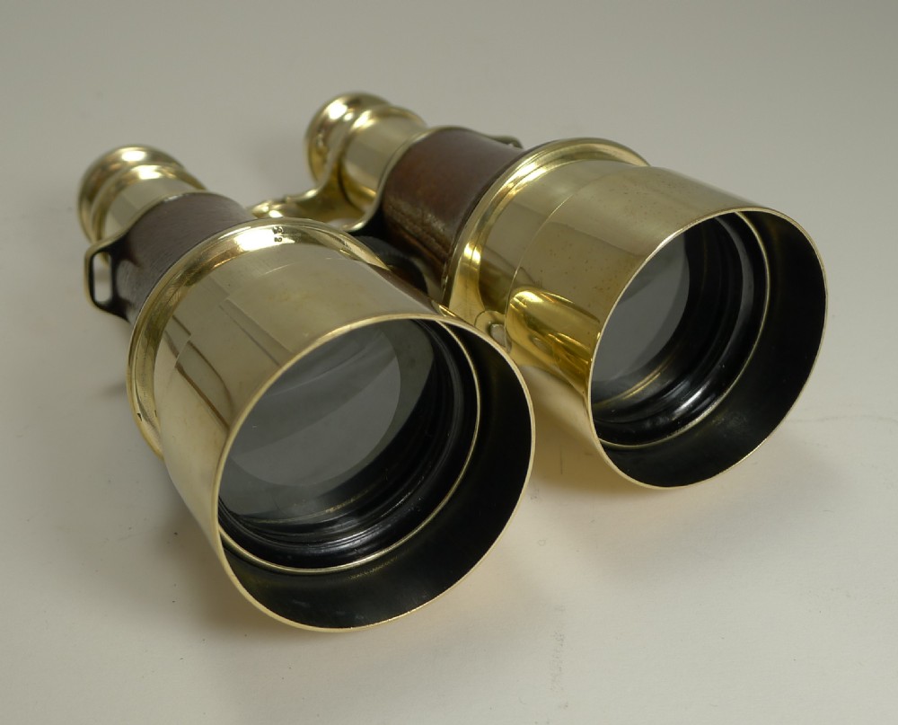 WW1 Issued Antique French Binoculars Signed L. Petit, Paris View VII
