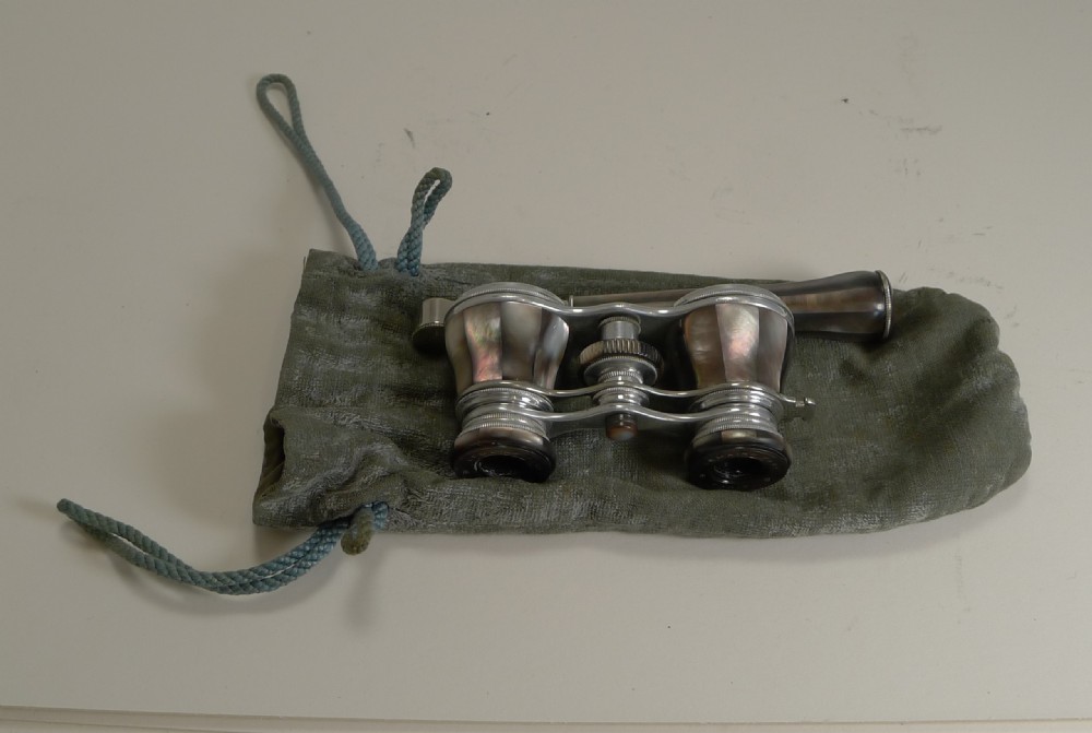 Antique French LeMaire Opera Glasses With Detachable Lorgnette Handle c.1900 View X