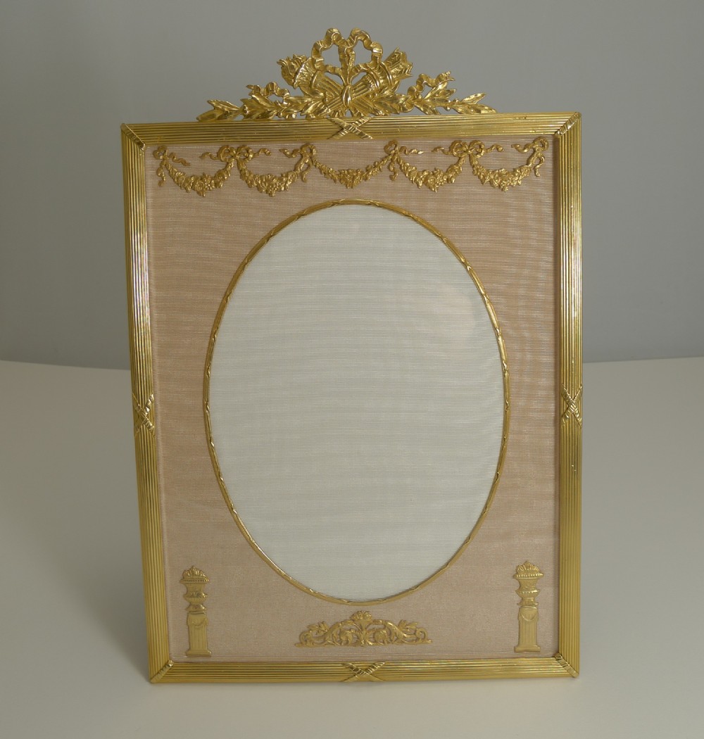 Large French Gilded Bronze Photograph Frame c.1890 View II
