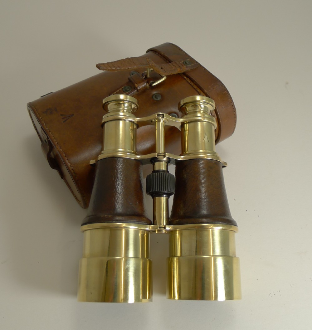 Superb Pair WW1 Binoculars and Case - British Officer's Issue - 1918