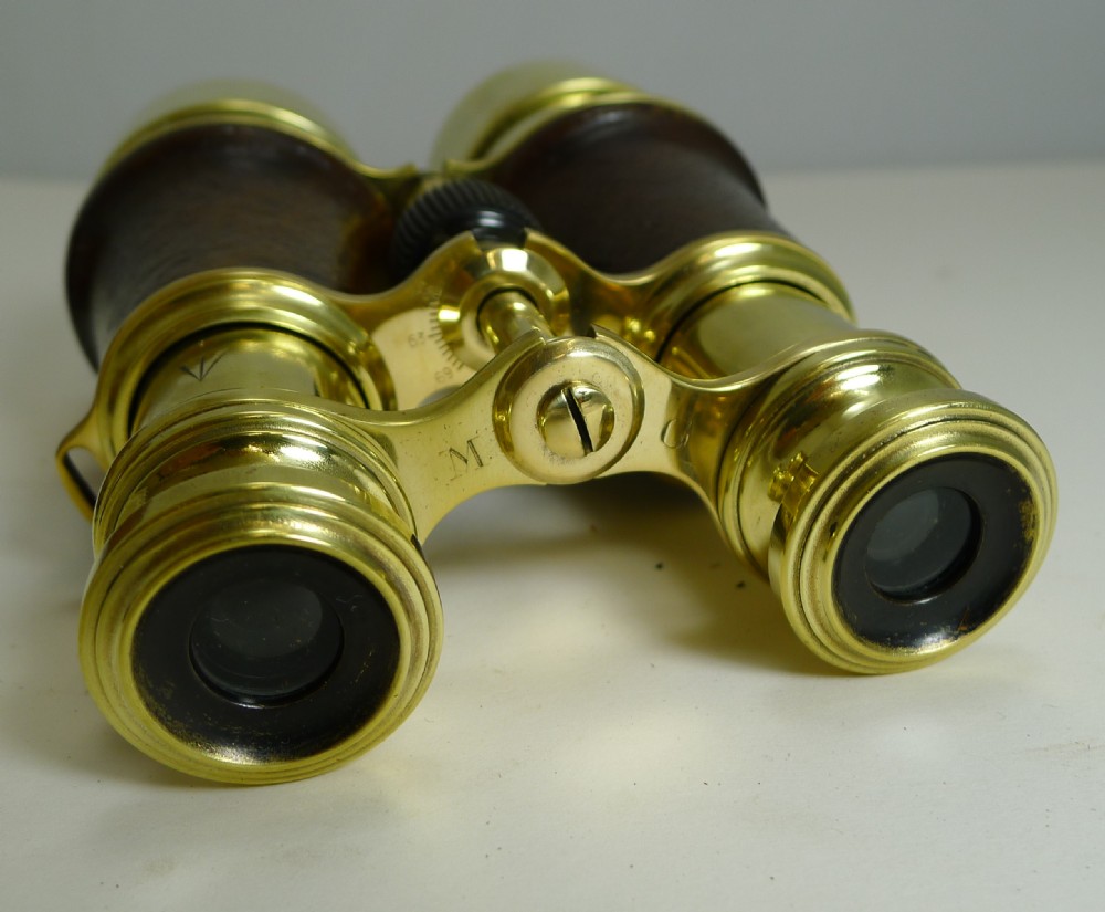 Superb Pair WW1 Binoculars and Case - British Officer's Issue - 1918 View X