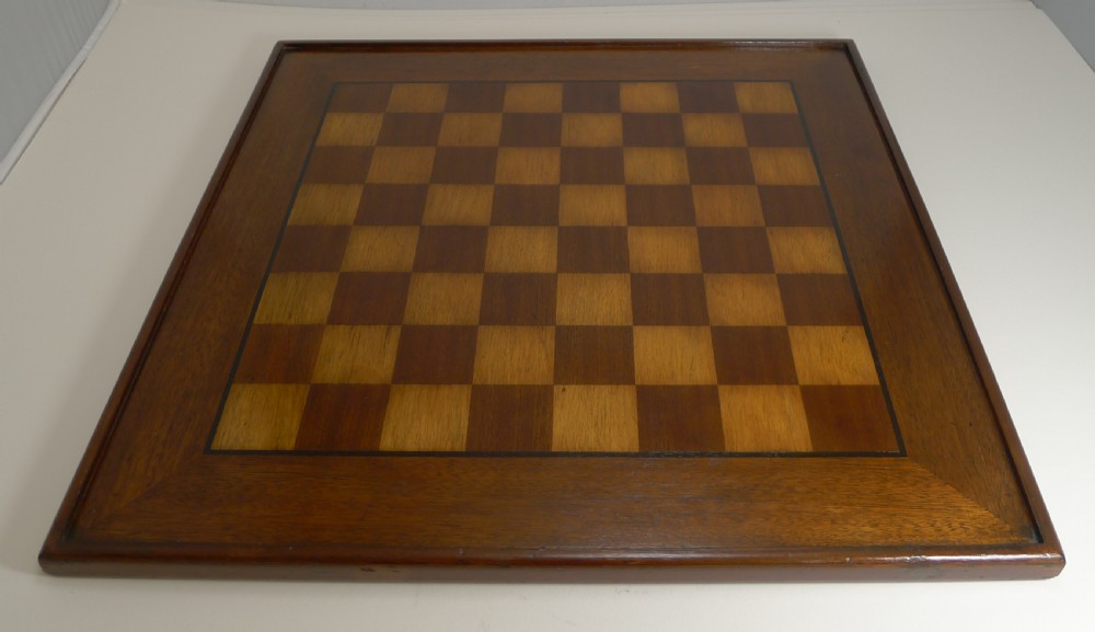 Large Antique English Chess Board c.1900