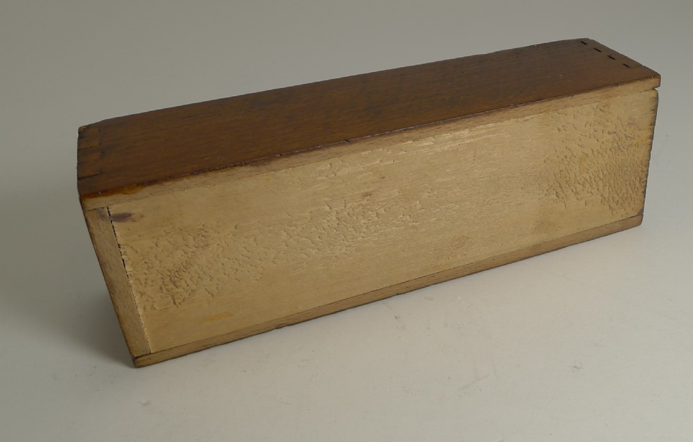 Boxed Set Antique English Bone and Ebony Dominoes c.1910 View V