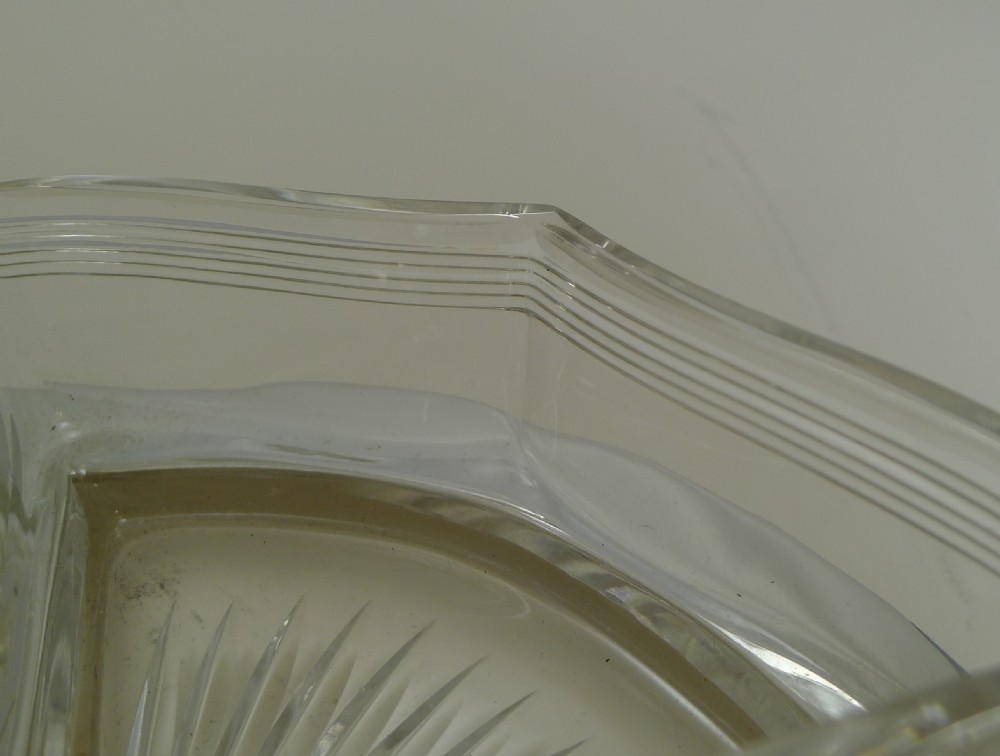 English Sterling Silver and Cut Crystal Hors D'oeuvres Dish by James Dixon and Sons View IX
