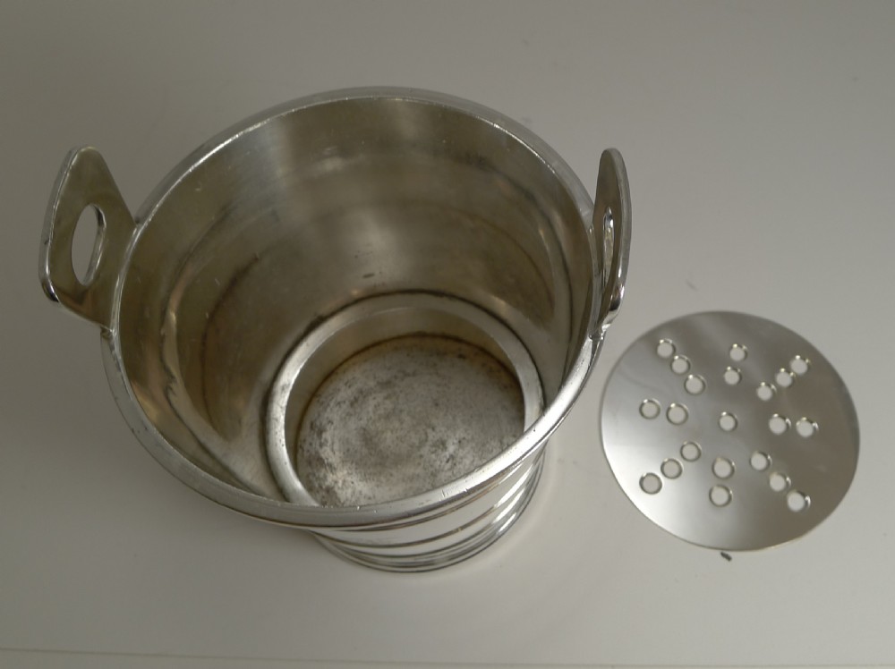 Antique English Silver Plated Ice Bucket by Mappin and Webb - New Zealand Shipping Co. View X