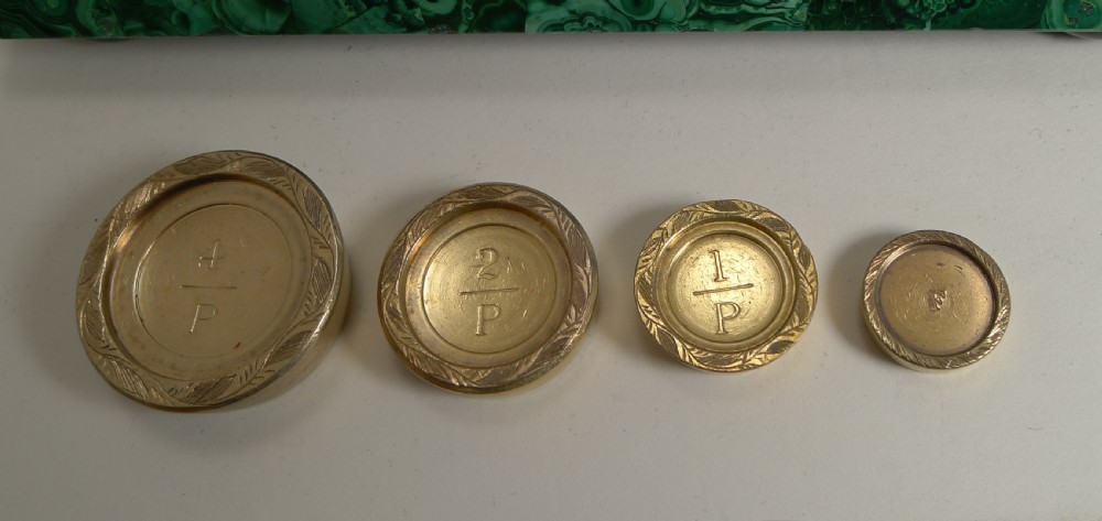 Letter / Postal Scale In Malachite by Sampson Mordan c.1860 View VII
