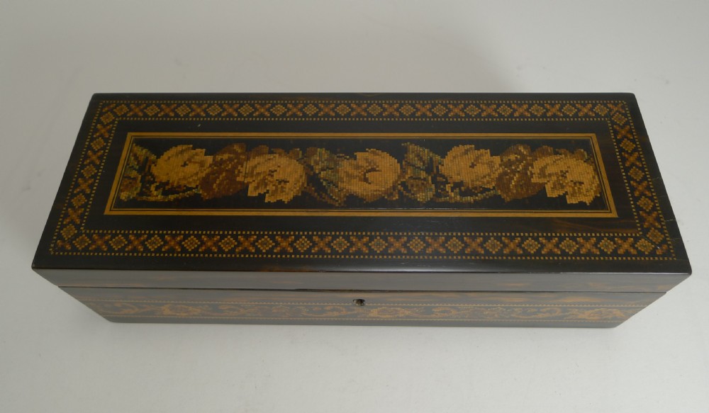 Antique English Coromandel and Tunbridge Ware Box c.1850 View IV