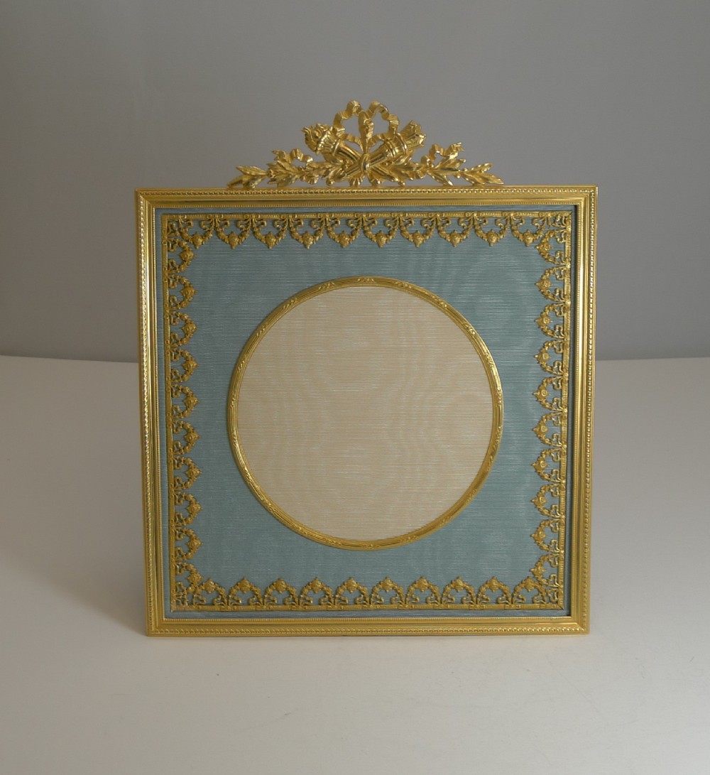 Large Antique French Gilded Bronze Photograph / Picture Frame c.1900