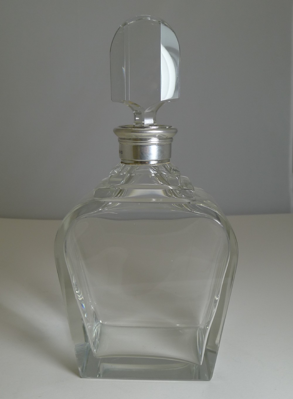 Art Deco Sterling Silver Collared Decanter by Asprey and Co. - 1938