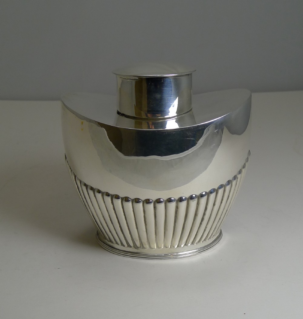 Large Antique English Silver Plated Tea Caddy c.1890