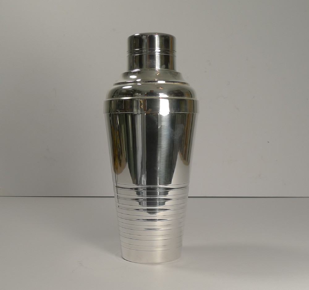 French Art Deco Silver Plated Cocktail Shaker c.1930