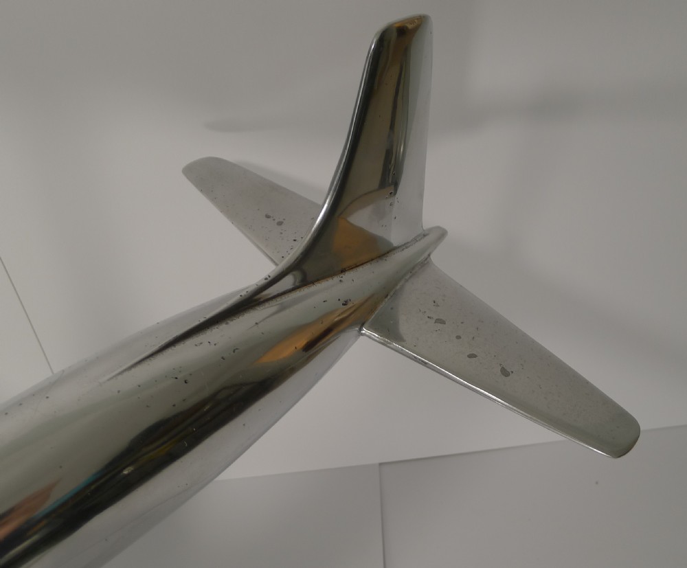 Large Aluminium Douglas DC-7 Model Airplane c.1953 View IV