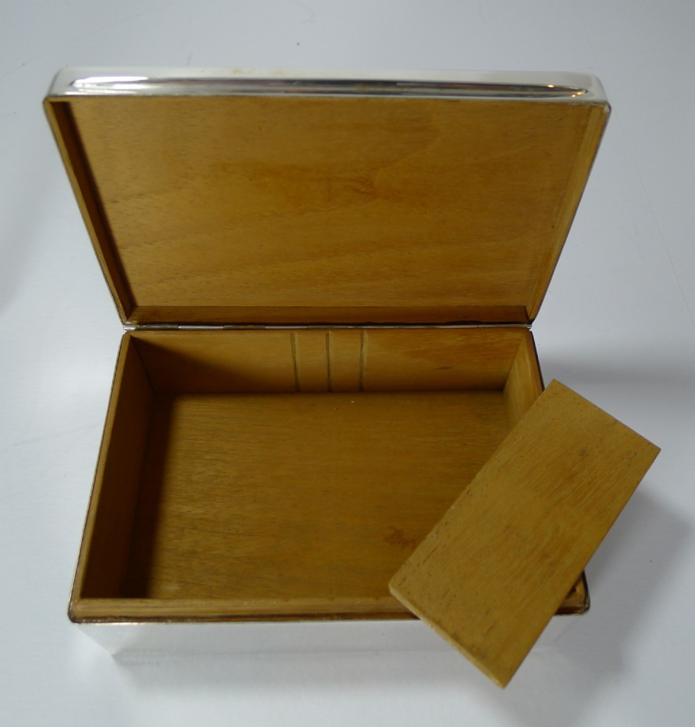 Fine Antique English Sterling Silver Cigar Box - Hunt Scene by George Wright View VIII