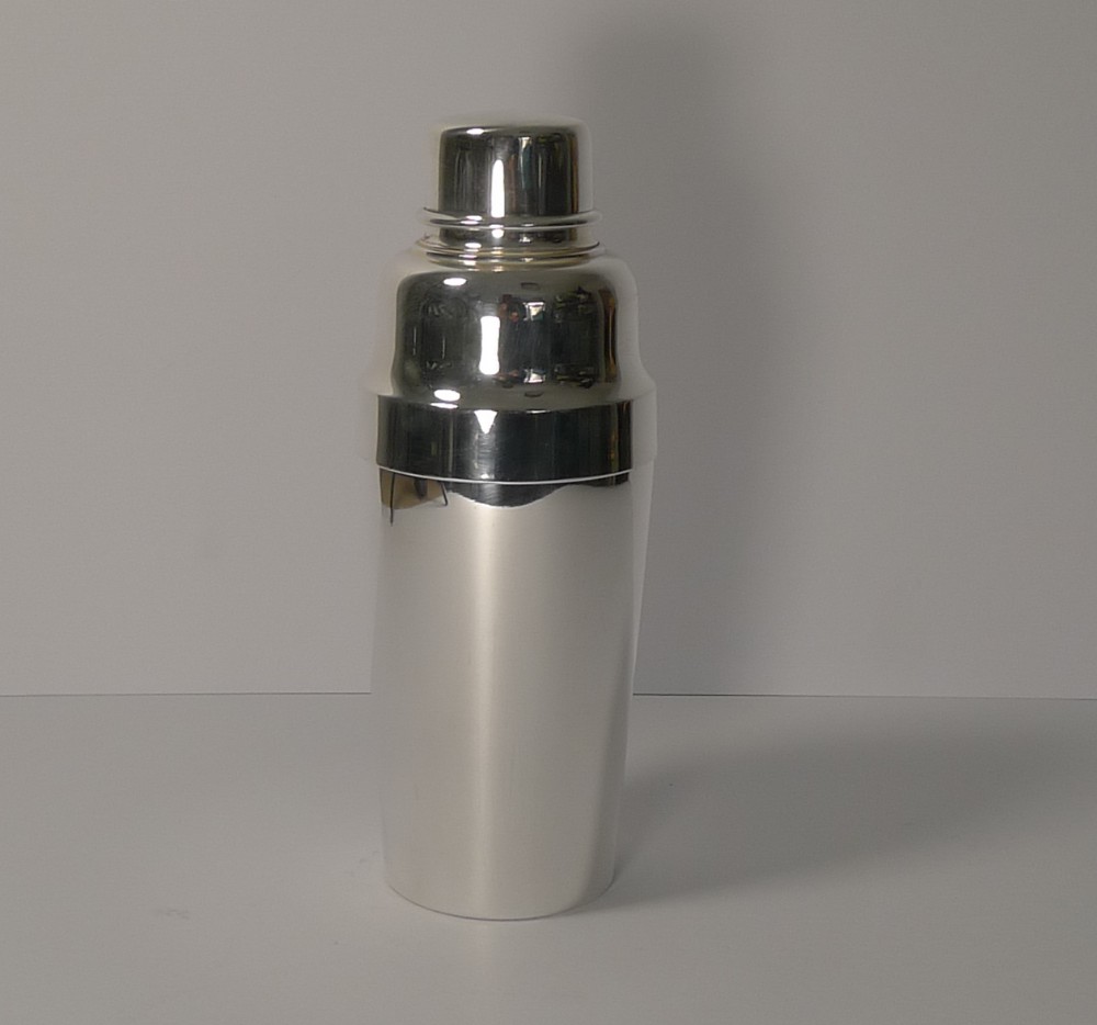 French Art Deco Silver Plated Cocktail Shaker by Christofle c.1935