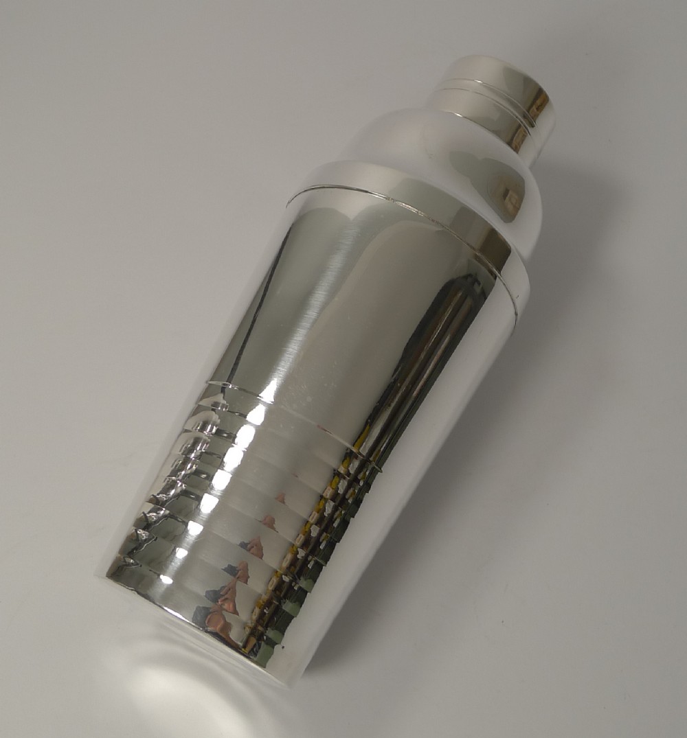 French Art Deco Silver Plated Cocktail Shaker c.1930