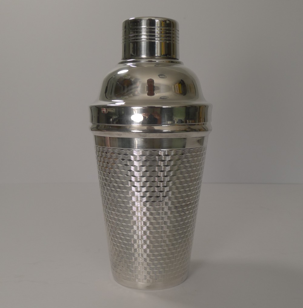 English Art Deco Silver Plated Cocktail Shaker c.1930