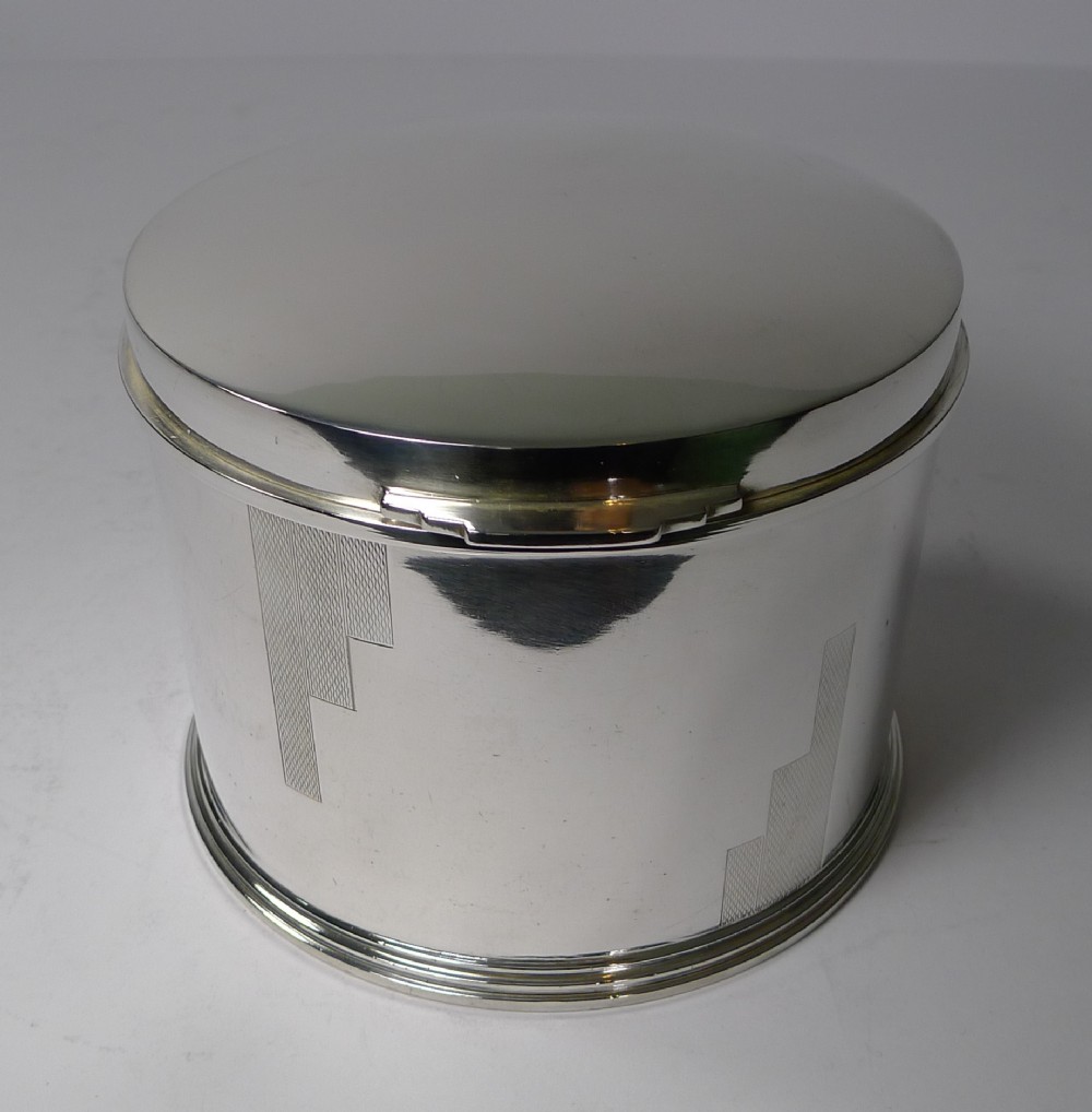 Art Deco Silver Plated Biscuit Box by Mappin and Webb c.1925