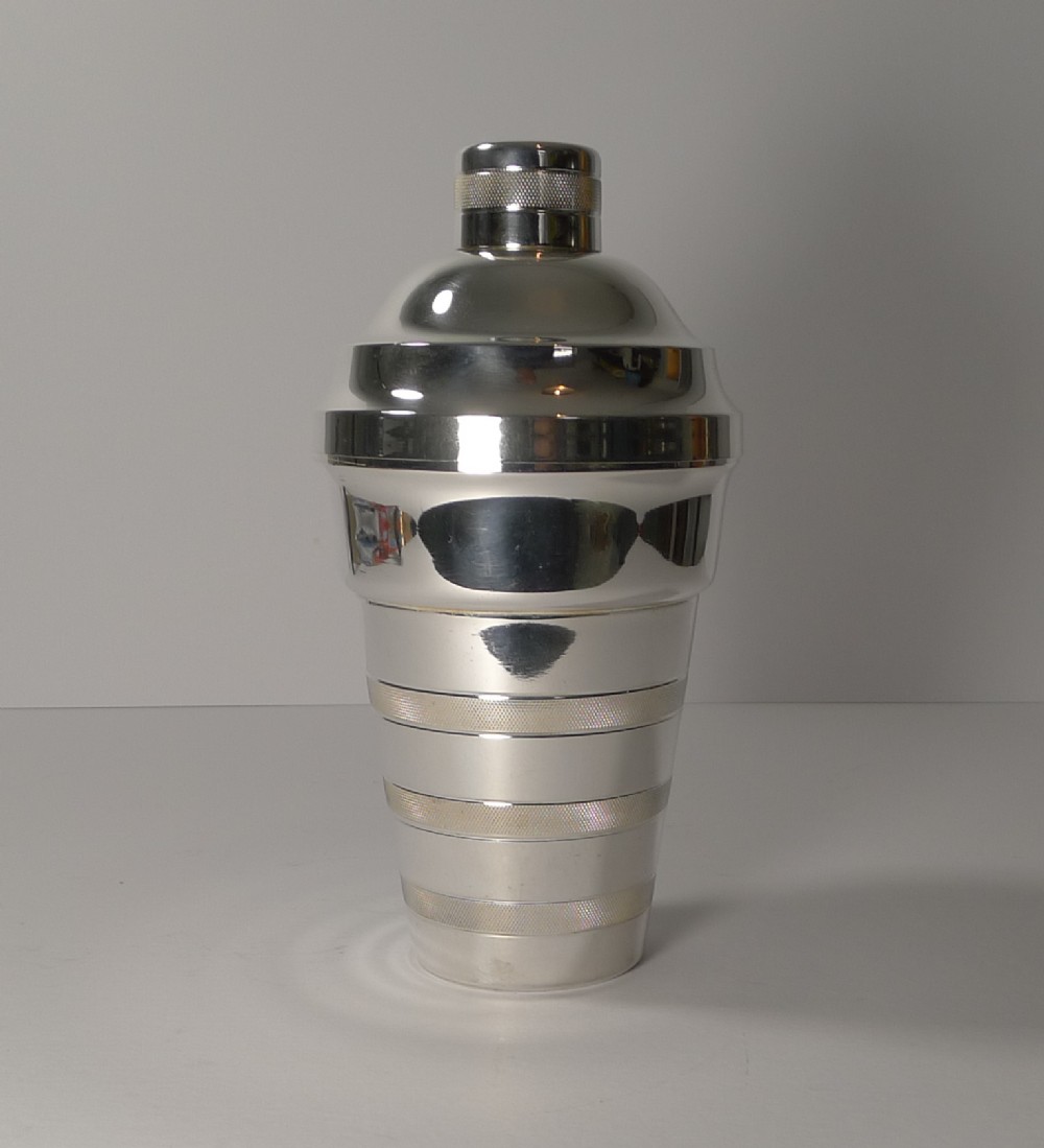 French Art Deco Silver Plated Cocktail Shaker c.1930