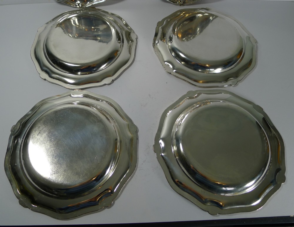 Set Six Georgian Sheffield Plate 10