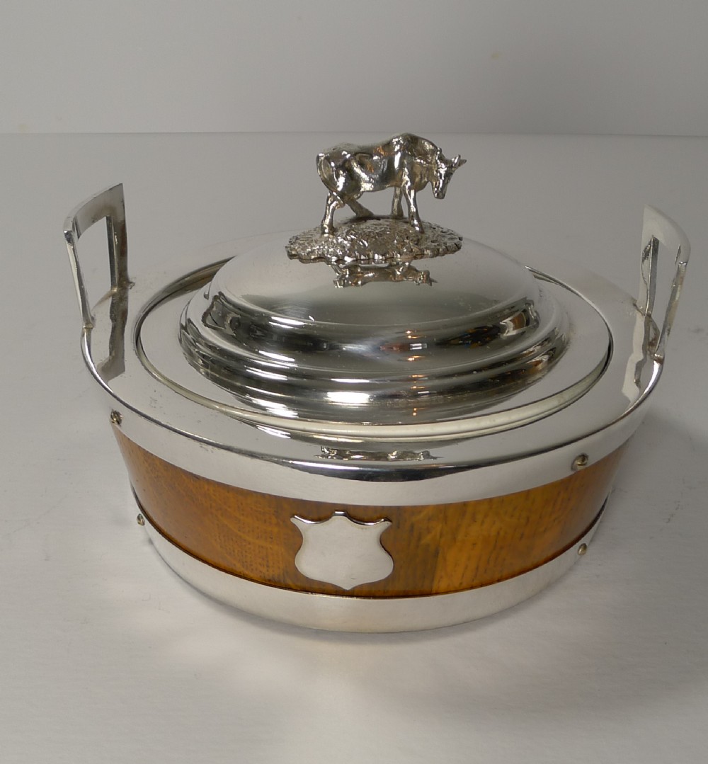 Excellent Oak and Silver Plate 