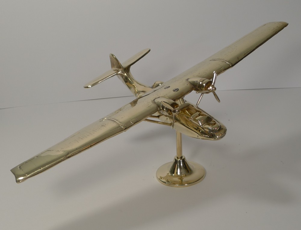 World War 2 RAF Catalina Aircraft Model in Brass c.1941