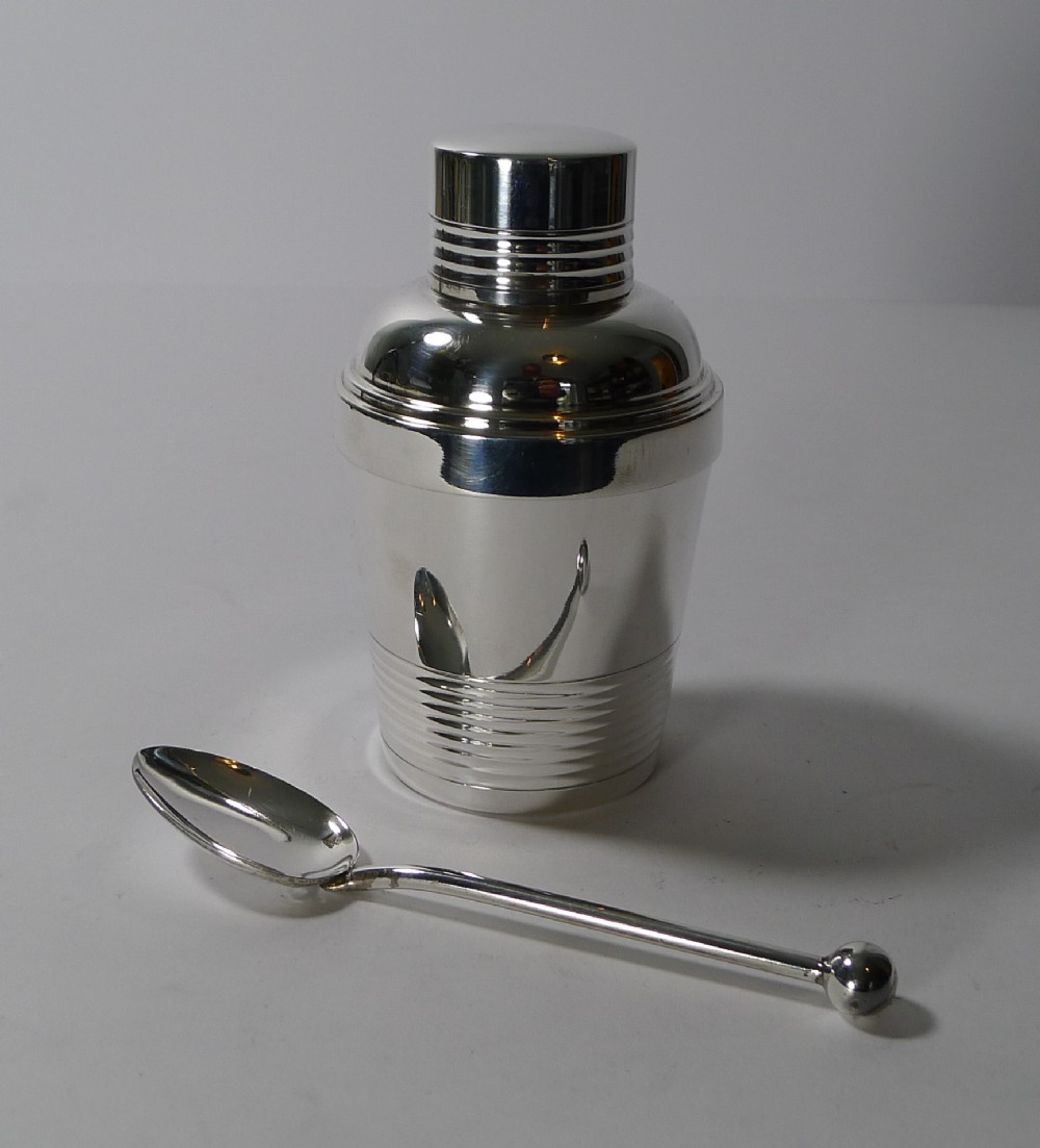 Rare French Individual Cocktail Shaker With Lemon Squeezer - Deschamps Freres