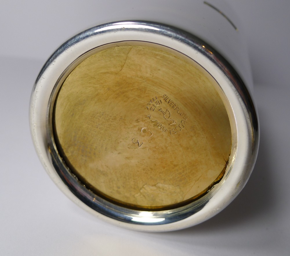 Italian Art Deco Silver & Gold Plated Menu Cocktail Shaker View VII