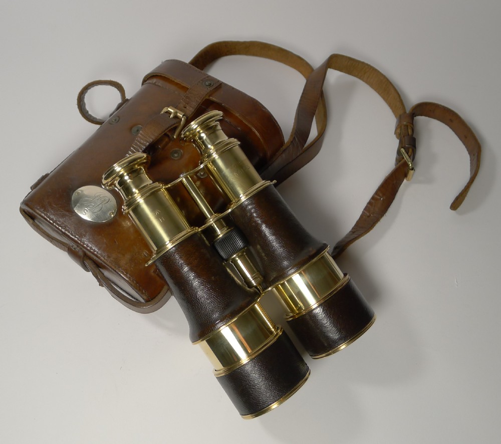 Superb Pair WW1 Binoculars and Case - British Officer's Issue - 1917 - LeMaire, Paris