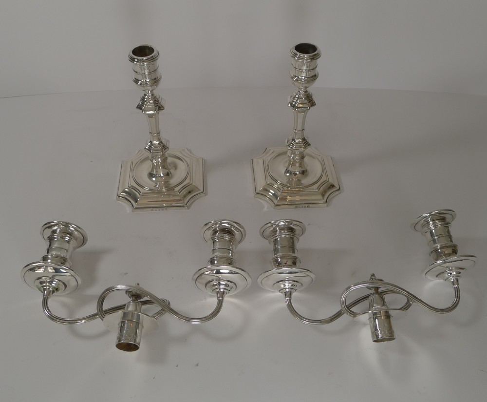 Pair Antique Elkington Silver Plated Candelabra - 1892 View VIII
