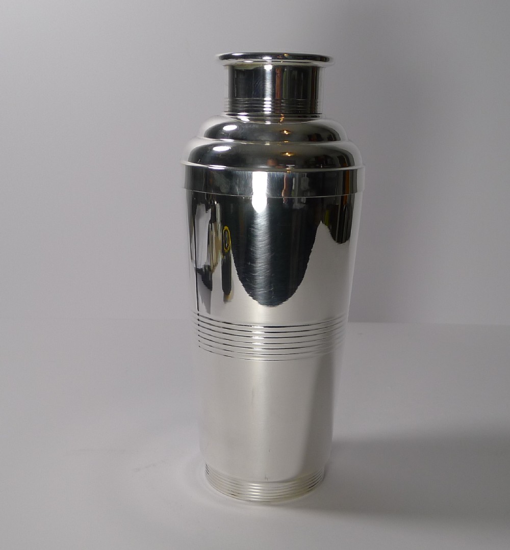 French Art Deco Silver Plated Cocktail Shaker c.1930