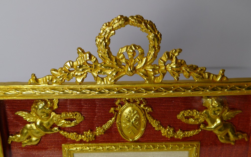 Antique French Gilded Bronze Picture Frame - Cherubs c.1900 View VII
