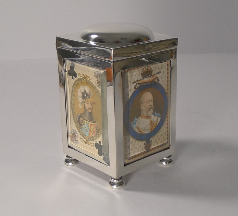 Antique English Sterling Silver Playing Card Box - Chester 1901