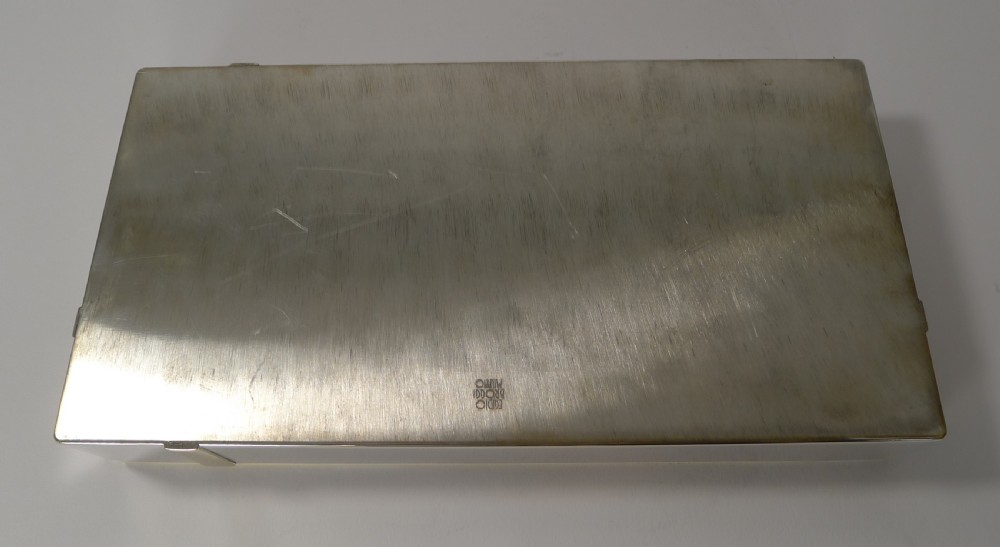 Vintage Modernist Silver and Gold Plated Box by Egidio Broggi, Milan View VIII