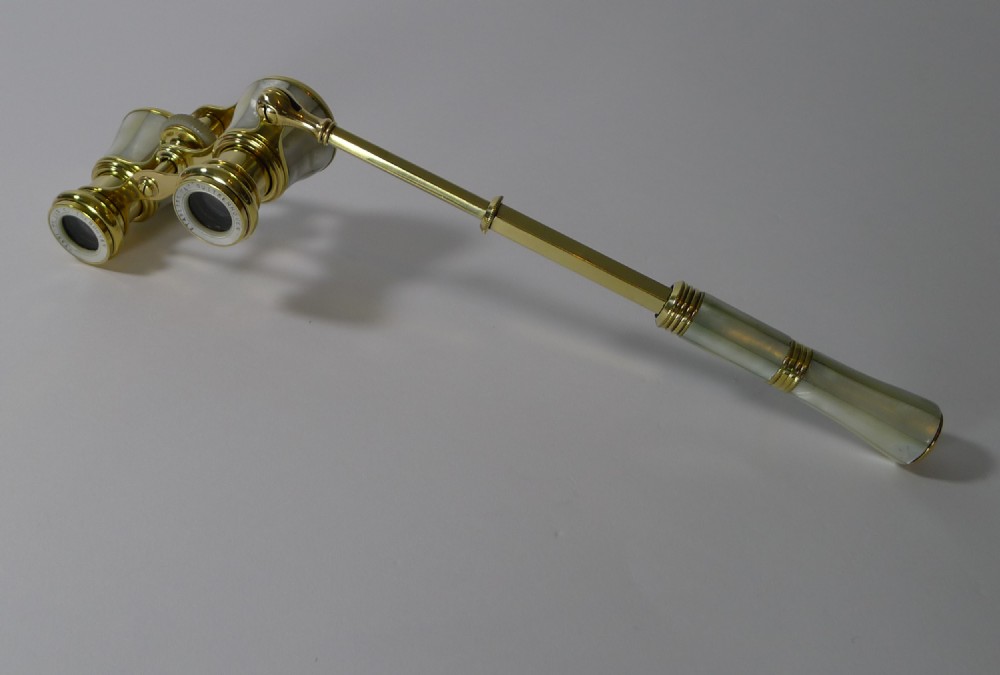 Pair Antique French Opera Glasses by Colmont , Paris View II
