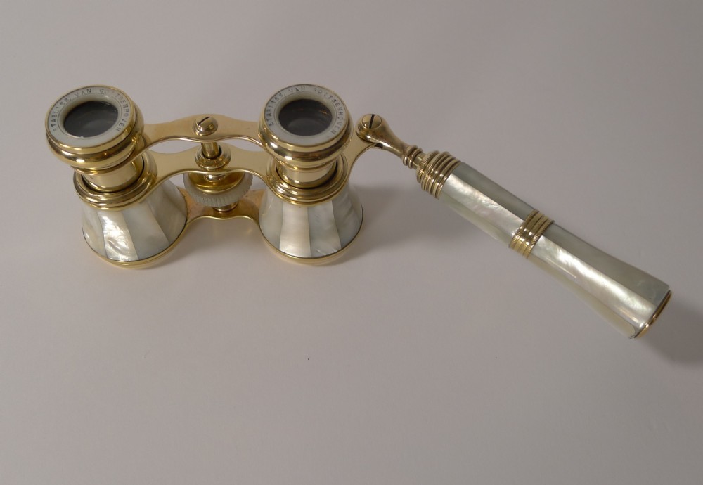 Pair Antique French Opera Glasses by Colmont , Paris View IV