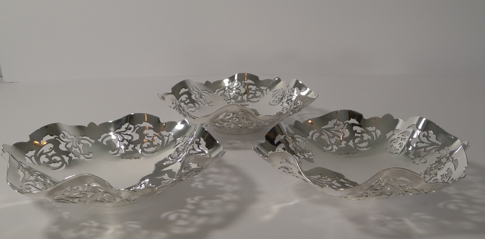 Scottish Silver Plated Three Tier Cake Stand c.1900 View V