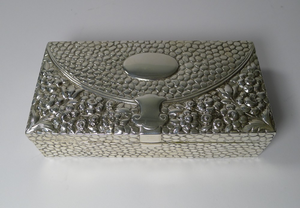 Antique English Sterling Silver Jewellery Box - 1893 View III