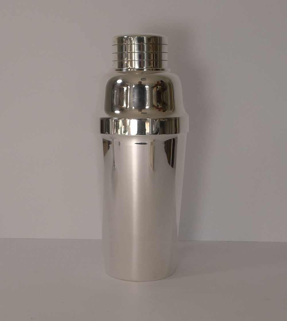 French Art Deco Silver Plated Cocktail Shaker by Christofle c.1935