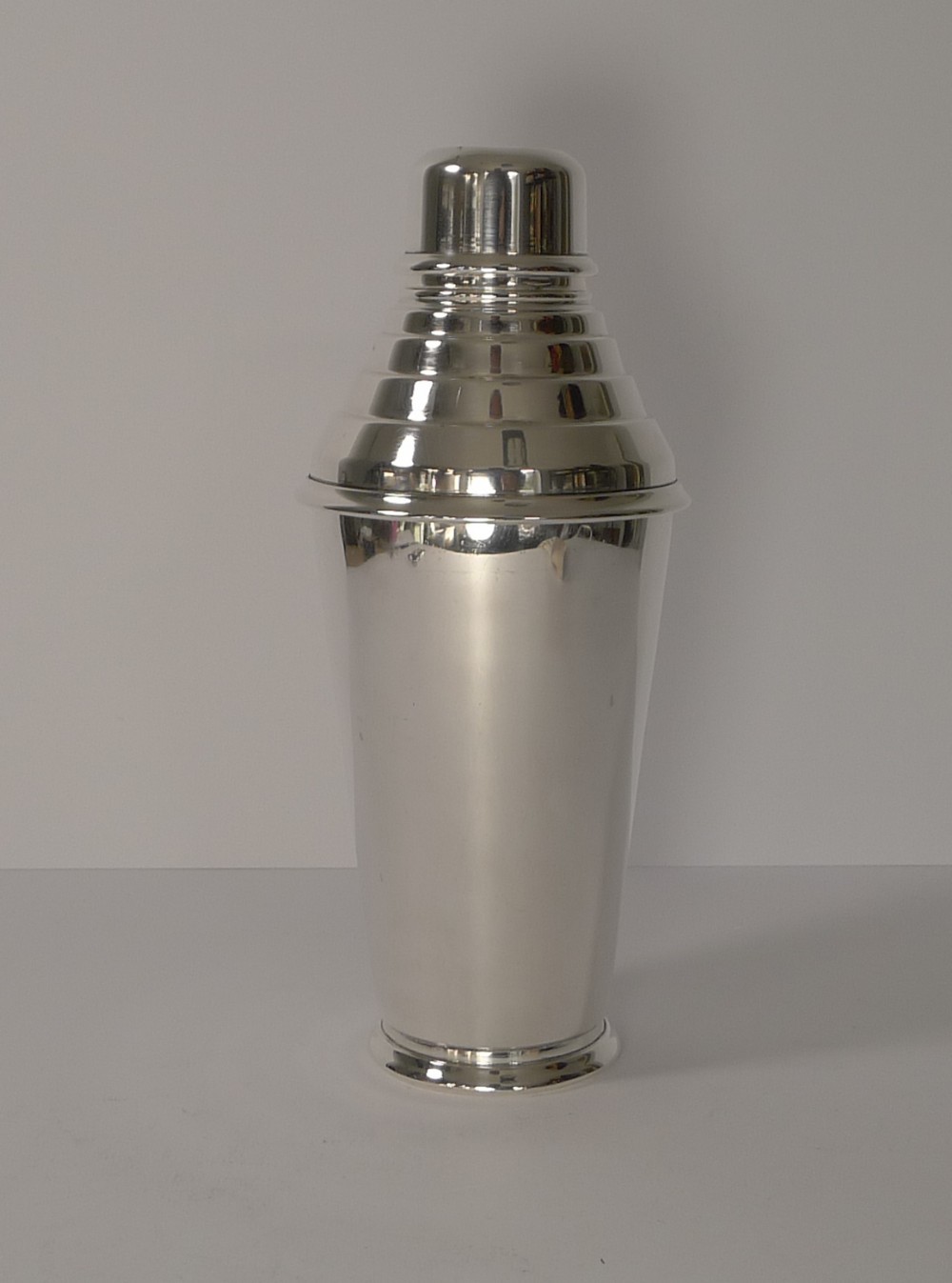 Art Deco Silver Plated Cocktail Shaker, Harrods, London c.1930
