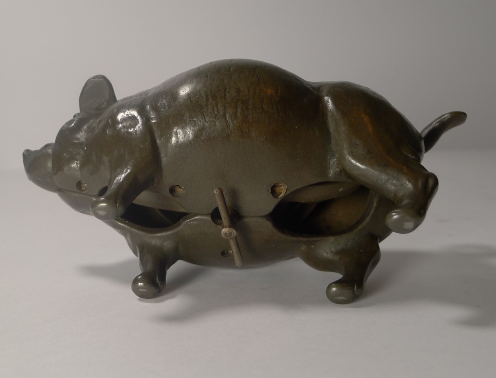 Rare Novelty Mechanical Desk or Table Bell - Pig c.1890 View VII