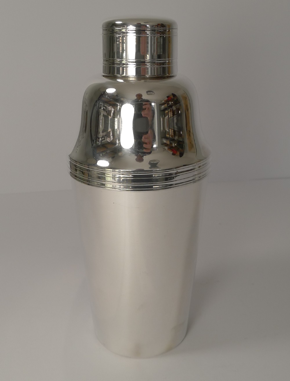 French Art Deco Silver Plated Cocktail Shaker circa 1930 by Orbrille Paris