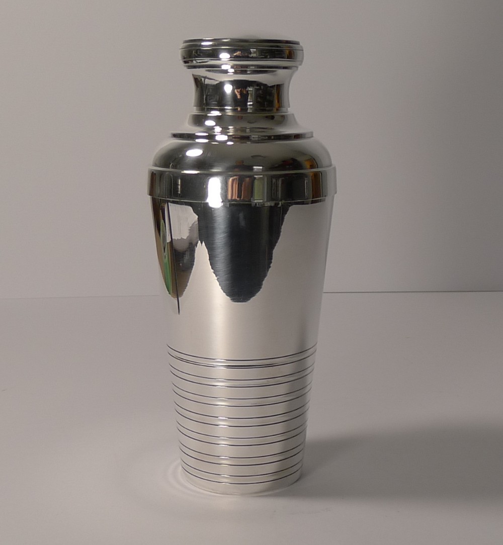 French Art Deco Silver Plated Cocktail Shaker c.1930
